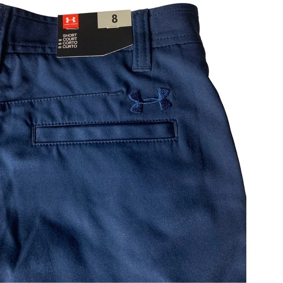 Under Armour  Boys Loose Fit Athletic Casual Shorts Navy Blue Size 8 - Picture 4 of 8